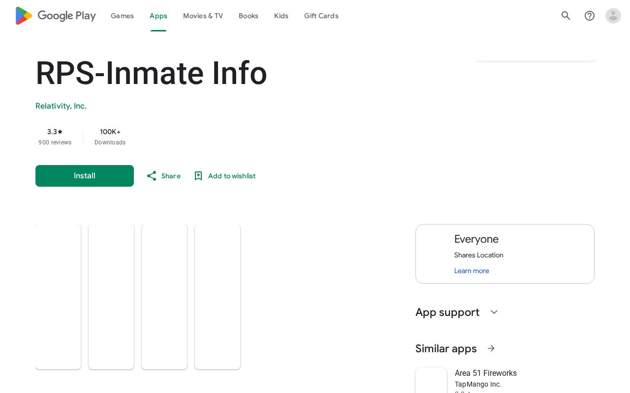 RPS-Inmate Info Google Play listing